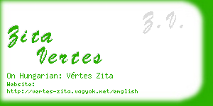 zita vertes business card