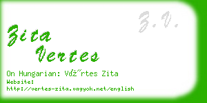 zita vertes business card